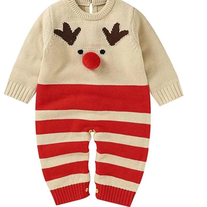 2023 Derneueste gestrickte Weihnachtsbabypullover für Kinder