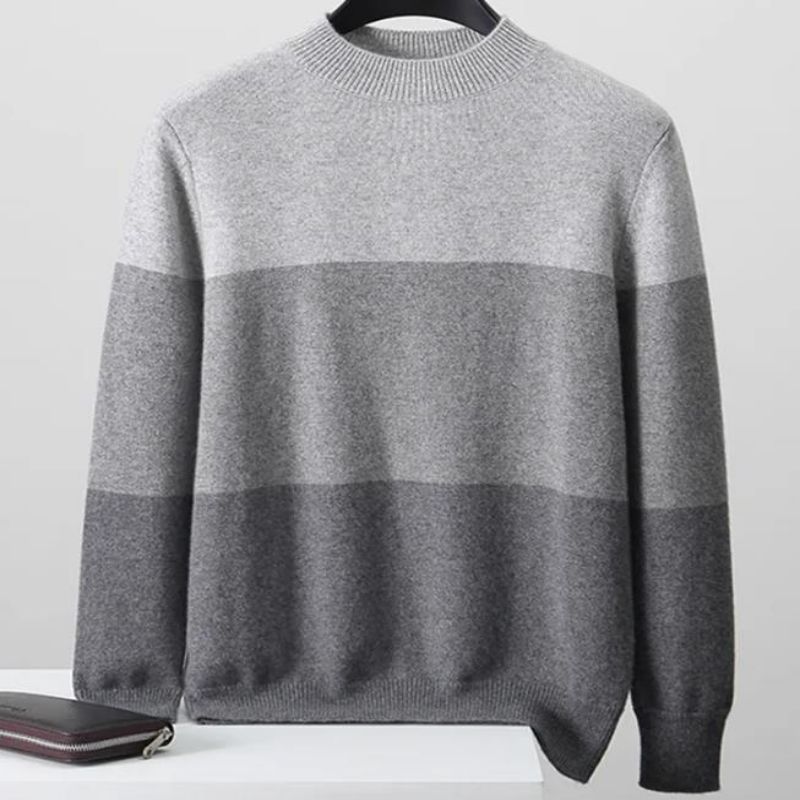 Purer Kaschmirpullover Männer halb Rollkragenpullover Herbst Winter Dicker Pullover warmer Strick -Gelegenheitsmänner \'s Pullover