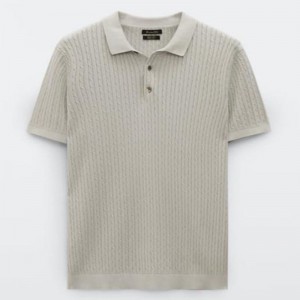 Benutzerdefinierte Designer Sommer Kurzarm Strickpullover Baumwollmänner \\\\\\\\ s Pullover